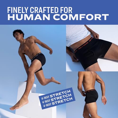 Pair of Thieves Soft Cotton Boxer Briefs for Men Pack (4 & 8 Pack) - Tagless Mens Underwear for All-Day Comfort and Support4
