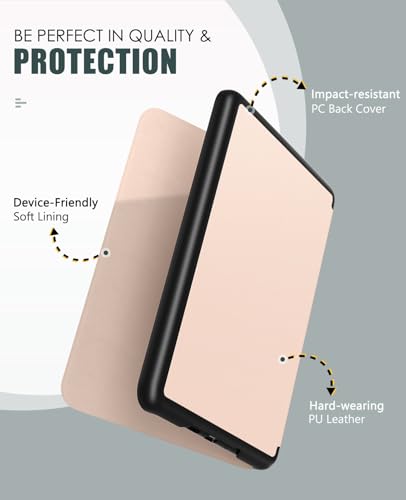 MoKo Case for All-New 7" E-Reader, Lightweight Shell Cover with Auto Wake/Sleep, Not fit BOOX & Kobo, Rose Gold