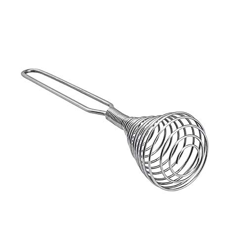 Mayplus Batidor de espiral francés de 8 pulgadas, batidor manual de huevos de acero inoxidable, batidor de huevos de mano, batidor de huevos, batidor de crema, espumador de harina, agitador de harina,