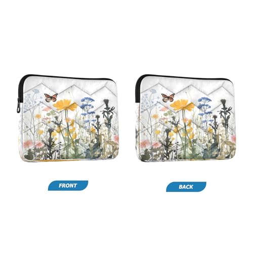 Funda para portátil con mariposas y flores 13-14 pulg miniatura 2