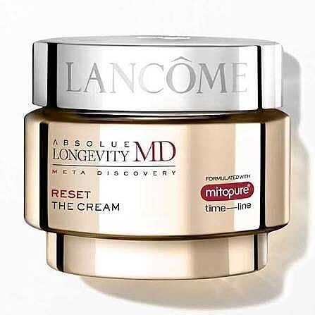 Lancôme Absolue Longevity MD Reset The Cream, crema viso anti-età di lunga durata per pelle matura, compattezza, volume e luminosità con Mitopure®, Niacinamide e Rose Pro-Xylane, 50 ml