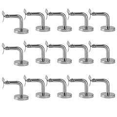 Sonnewelt 15 supporti per corrimano in acciaio inox, Ø 50, per corrimano, per corrimano, da parete, per fissaggio a parete/supporto (argento)