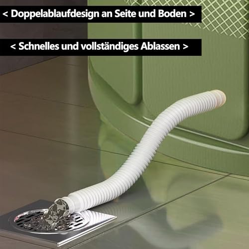 Simcat 70X65cm Faltbare Badewanne für Heiß- und Kaltbäder - Tragbare Erwachsenen Badewanne, Dusche-Kompatibel für kleine Badezimmer, Outdoor SPA & Wellness (grün)