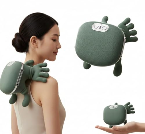 Image of Wireless Massager for Neck, Back & Shoulders with 4D Kneading Massage, Hand-Inspired Design, Multiple Intensity Levels, Lightweight Portable Device for Home, Office and Travel Relaxation