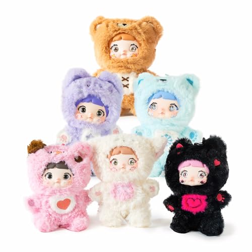 Nommi Plush Blind Box, Plush Figure Toys 1PC (1 of 7 Possible Styles) Loveliness Never Ends Series Keychain & Bag Charm Birthday Gifts 8.5 in