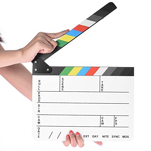 Snnisttek Movie Directors Clapboard, Hollywood Film Slate Clapper Board