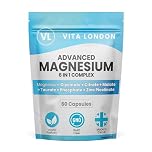 Magnesium Glycinate Complex 6-in-1 – High Absorption Chelated Magnesium Bisglycinate with Zinc Picolinate for Sleep, Relaxation & Muscle Function – 60 Vegan Capsules