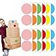 48 Pcs Umzugsetiketten, 100 X100 mm Rund Aufkleber Umzugskartons Umzugsaufkleber Bunt für Kartons Farbkodierungsetiketten Etiketten Umzug für Umzugs-Haus-Aufkleber (10 * 10cm)(Rund)