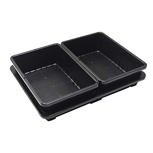 G/J/F 3 Piece Set/planting Trays Heavy Duty, Breathable Planting Kit Durable Planting Trays For Seedlings/Suitable For Home Gardening/black