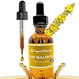 Organic Botanicals, Pure Organic Mullein Oil - Organic Mullein Ear Oil Drops - Natural Ear Care Solution for Earaches, Tinnitus, and Kids - Herbal Mullein Extract Liquid for Soothing Relief (2 oz)