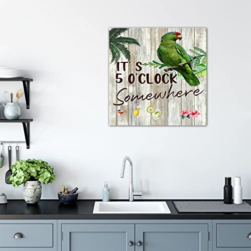 Plaque murale bois de qualité It's 5 O'Clock Somewhere déco 40 cm - 4