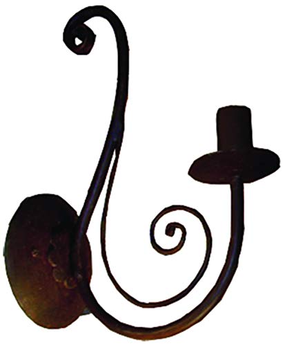 Prodotto made in Italy ARMONIE D\'EPOCA. Lampada da parete per interno in ferro battuto, forgiata a mano, stile arte povera, ideale per ville e casali, made in Italy