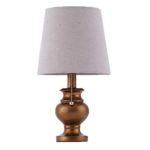 Preisvergleich Produktbild LZRDZSWYXGS Retro Harz Tischlampe, Stoff Lampenschirm, Zugschalter, amerikanischen Stil, Schreibtisch Laterne for Wohnzimmer Wohnkultur Studie Büro Schlafzimmer Nachttischlampe Anwendbar auf Lampe für
