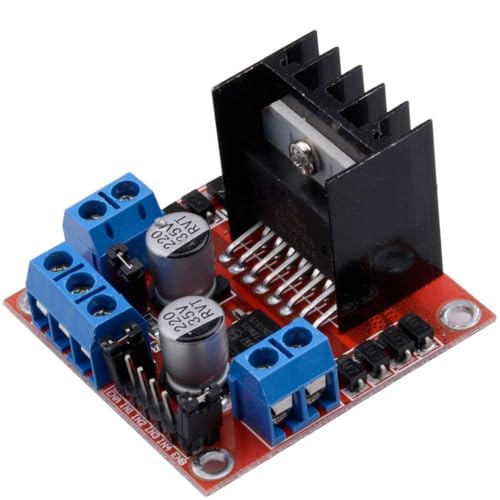 zalati Carte contrôleur d'entraînement de moteur L298N Module de pilote de moteur pas à pas CC à double pont en H compatible avec Arduino