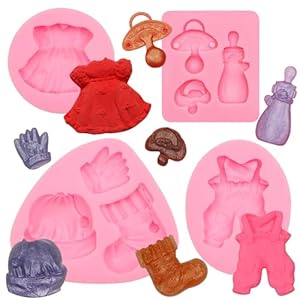 Lccakem LC117 Babyparty Silikonformen 4 Stück