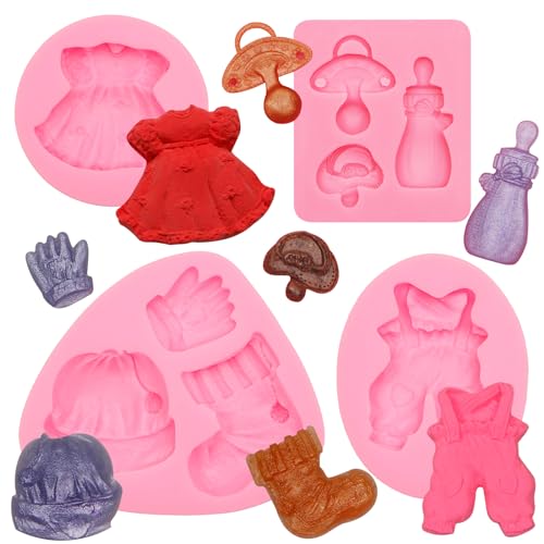 Lccakem LC117 Babyparty Silikonformen 4 Stück