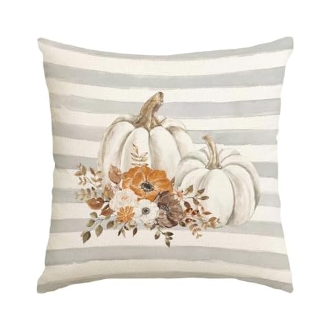 EKOREST Fall Pillow Covers with Pumpkins Cover