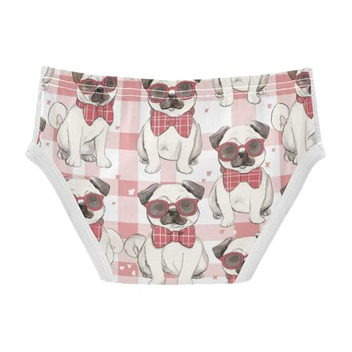 Wusikd Pug Dog Boys' Underwear Cotton Red Bow Tie Boys Briefs Soft Toddler Underwear 2T2