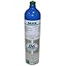 GASCO 116ES-98-25 Aluminum Cylinder with 25 PPM Hydrogen Sulfide, Balance Nitrogen, 116 L Capacity Refillable with a C-10 Connection, 14.3" Height, 3.5" Width