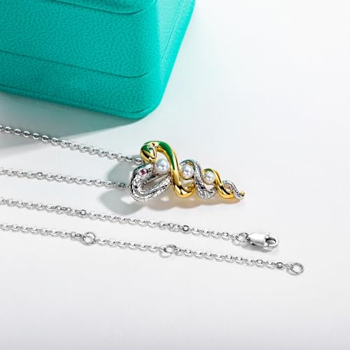 AnuClub Snake/Fox/Sun-shaped Pendant Necklace for Women Men 925 Sterling Silver Statement Necklace Unique Luxury Daily Necklace3