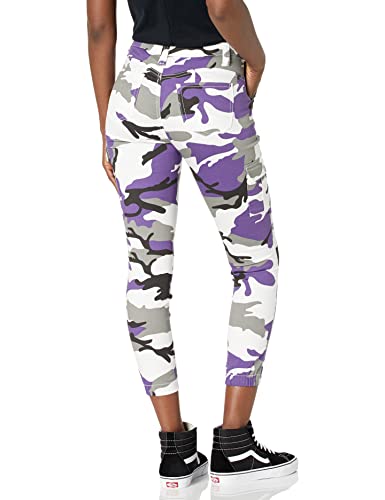 Juniors High Rise Cargo Pocket Jeans Joggers for Women Camo & Solids2