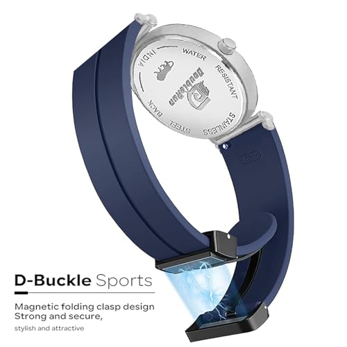 Image of DOUBLERUN Date Function White Color Silicone Strap Analog Wrist Watch for Men S 26-00-0