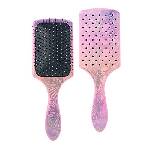 Wet Brush Hair Brush Paddle Sea Shells, AquaVent Design for Faster Drainage Plus Covers Larger Surface Area