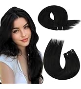Moresoo Sew in Hair Extensions Human Hair Black Remy Hair Wefts Human Hair Sew in Extensions Blac...