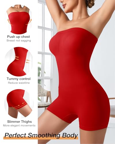 Image of Strapless Shapewear for Women Seamless Shapewear Tummy Control Strapless Bodysuit