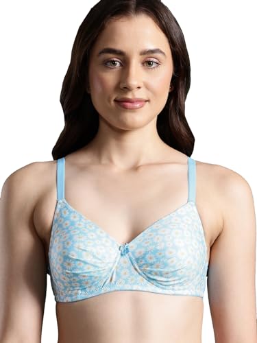 Image of LEADING LADY Women Printed Lightly Padded Non Wired Seamless T-Shirt Bras | Adjustable Straps | Full Coverage | Everyday Bra (Pack of 1)