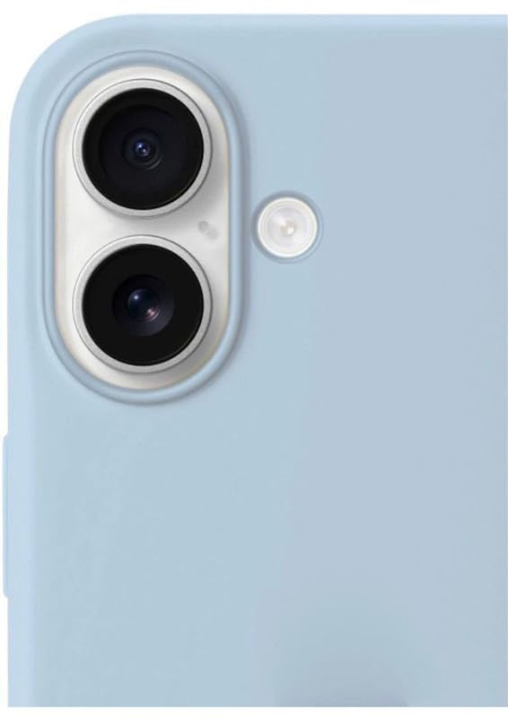 Image of Premium Liquid Silicone Case for iPhone 16 Plus - Slim Full Body Protective Back Cover with Soft Microfiber Lining, Anti-Slip Grip Scratch Resistant Phone Case (Sky Blue)