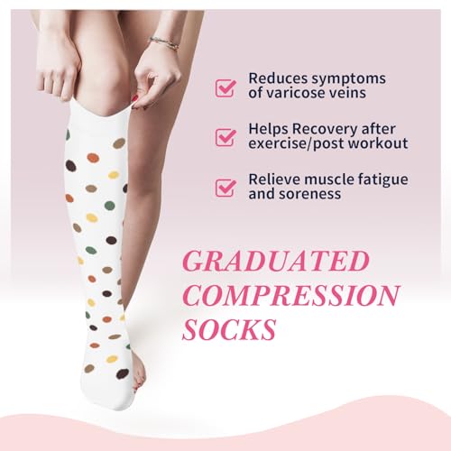 Image of Sooverki Compression Socks for Women & Men 6 Pairs is Best Supportive Knee High Stockings for Circulation, Travel, Nurses