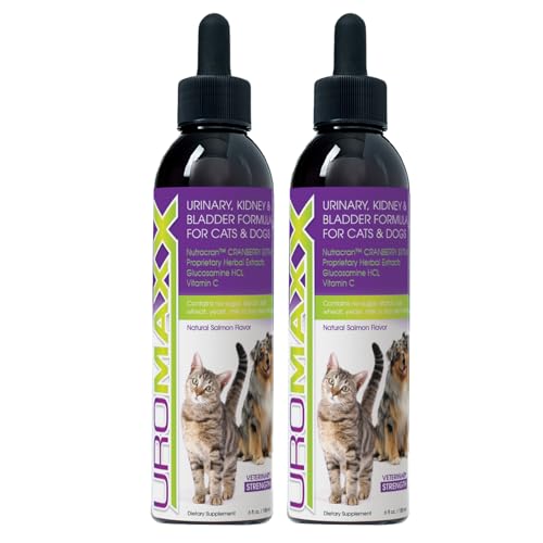 UroMAXX, Cat & Dog Urinary Tract Treatment, Bladder & Kidney Support for Dogs and Cats, Powerful Yet Gentle Pet Care, with Liquid Cranberry & Glucosamine, Salmon Flavor, 6 oz Bottle, 2 Pack - image 8