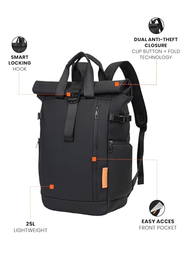 Image of FUR JADEN Vegan Leather Stylish 15.6 Inch Premium Laptop Backpack for Office & Travel