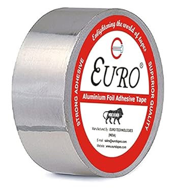 Euro Water And UV Resistant Aluminium Foil Adhesive Tape For Fire Retardant and Corrosion Resistant - 20 Meters Lenth (01 inch)