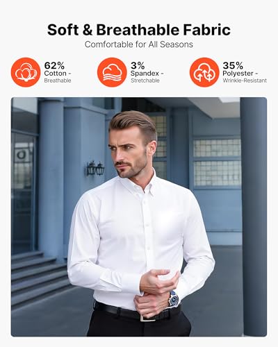 VEVOR Mens Men's Button Up Shirt2