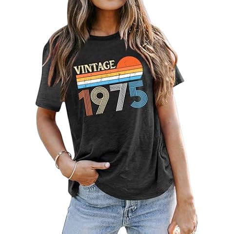 tiorhooe 1975 Vintage Birthday T-Shirt Cover