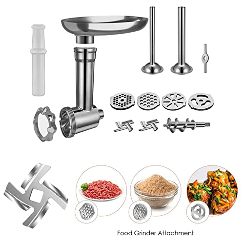 Homyl Acessório para moedor de carne adequado para Kitchen Aid, moedor de carne, enchedor de linguiç