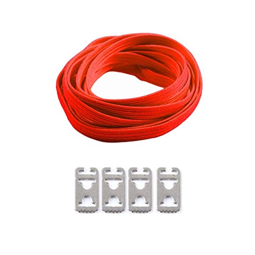 VIMOER No Cordones para Atar con lengüetas de Acero Inoxidable, Cordones de reemplazo sin Nudo sin Estiramiento para Todos los Zapatos para niños y Adultos (#6)