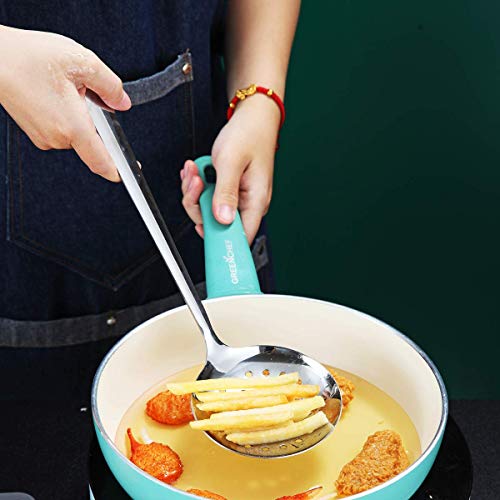 Berglander Stainless Steel Skimmer, Metal Strainer, Kitchen Cooking Skimmers For Non-Stick Cookware, Non-Stick And Heat Resistant, Dishwasher Safe, Easy To Clean #TOP7