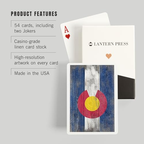 Baraja de Poker Rustic Colorado State Flag, 52 Cartas miniatura 3