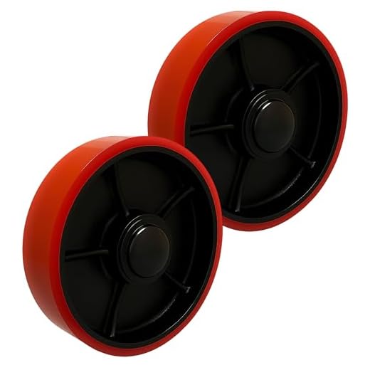 Pallet Jack Steer Wheels with Bearings Poly Tread - A Pair