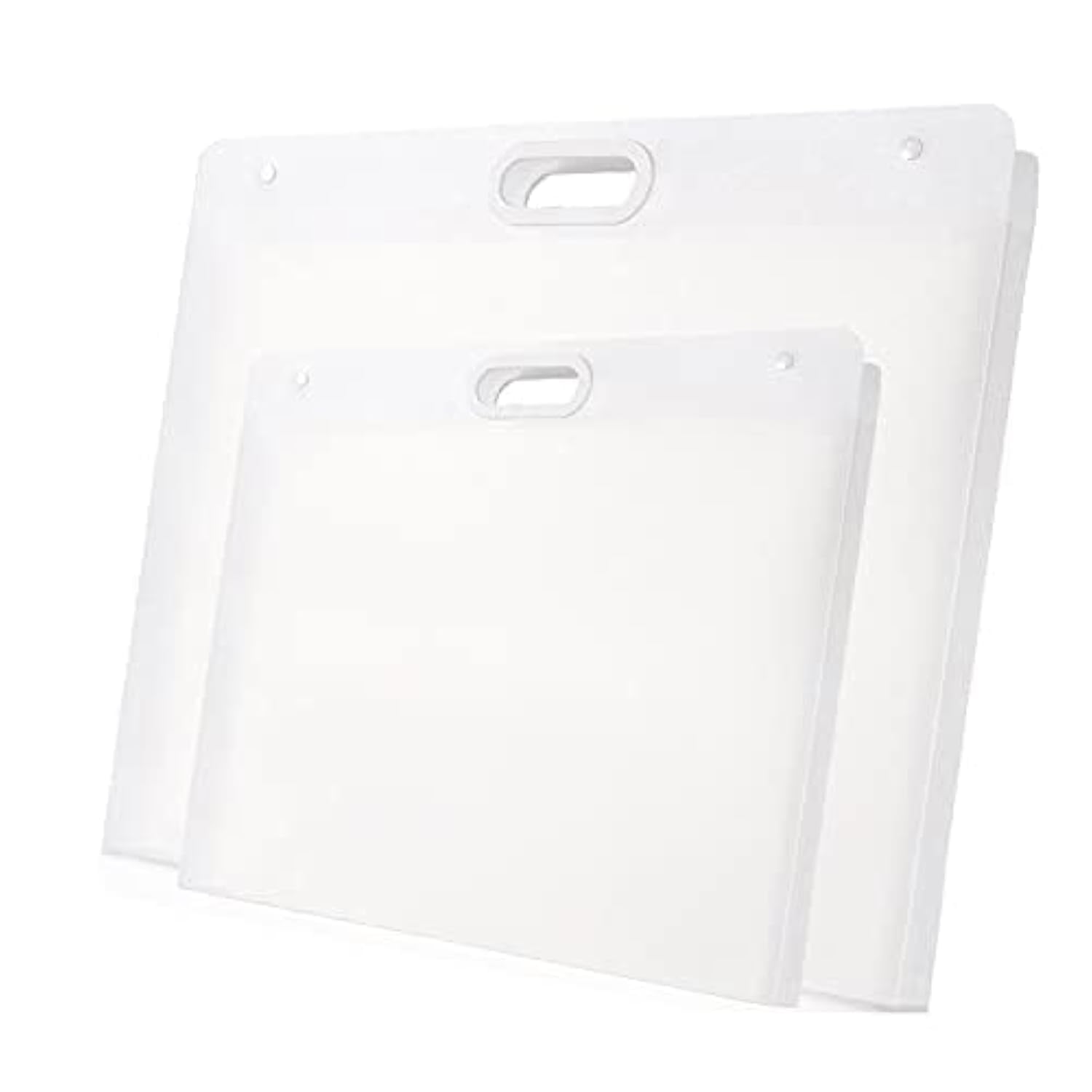 2 Pack Art Portfolio Bag, Waterproof Portfolio Folder for Artwork,Transparent Art Portfolio Container,Suitable for Large Posters, Poster Board (22.44x17.32'' and 17.32x13.22'')