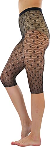 Image of ToBeInStyle Women's Single Floral Lace Fishnet Tights Footless & Stirrup Design