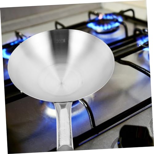Wok de acero inoxidable Hemobllo con mango soldado y fondo redondo miniatura 7