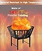 Waaliji 22.5 Inch Portable Hexagon Fire Pit with Travel Bag — Heightened Smokeless Design Outdoor Wood Burning Fire Pit for Camping, Backyard, Patio, Bonfire, Picnic and BBQ, Vertical Hollow Style #3