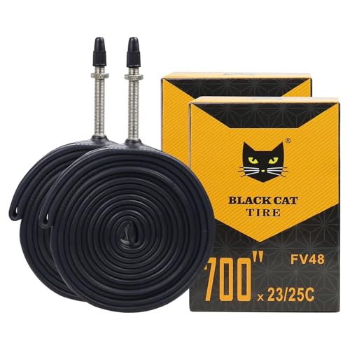 2 Pcs 700x23C/25C 700x28C/32C Fahrradschlauch, 48mm FV Presta Valve, 700C...