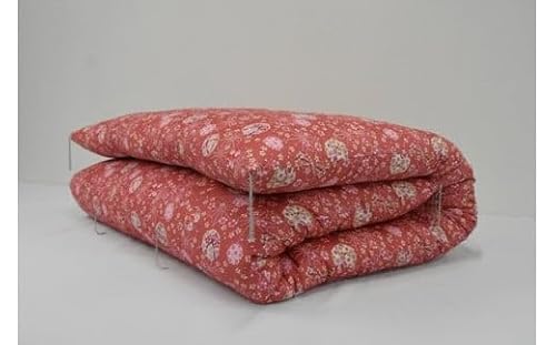 純綿わた入り手作り敷ふとん 色ピンク系・柄おまかせ
