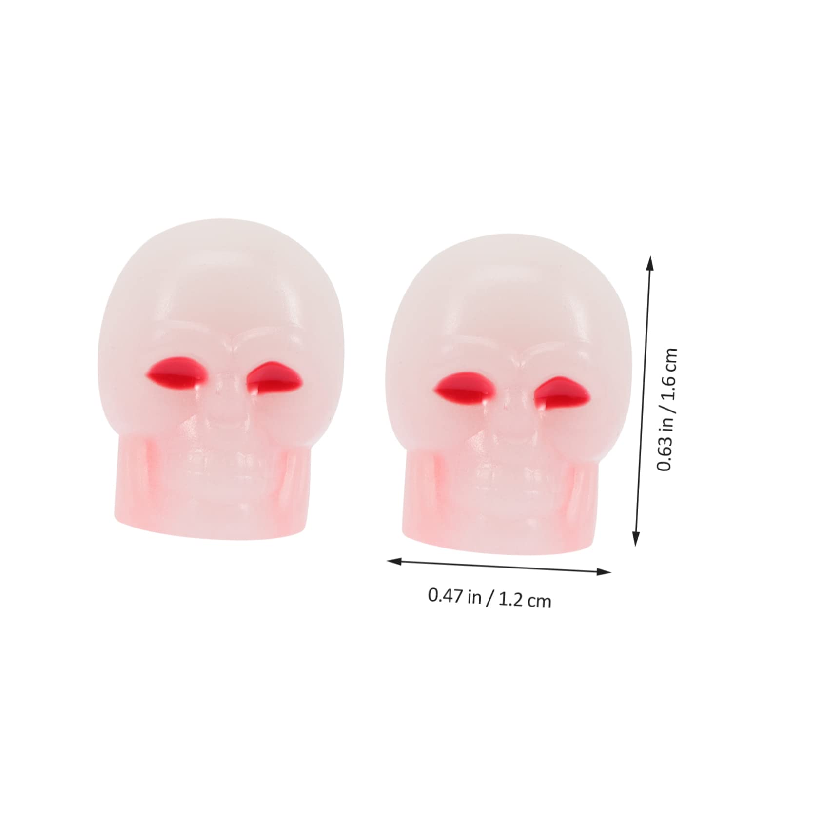 SOLUSTRE 160pezzi Tappi Valvola Fluorescenti Forma Di Teschio Per Auto Biciclette Facili Da Installare Design Unico e Durevoli Accessori Per Decorazione Veicoli