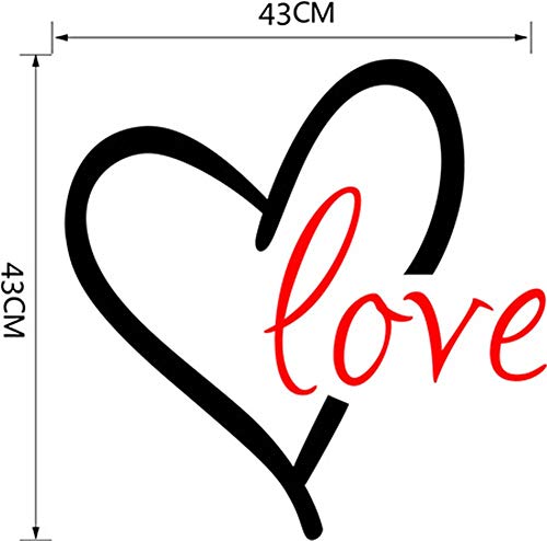 Vinilo decorativo corazón amor 16.93 x 16.93 pulgadas miniatura 2